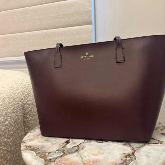 Kate Spade Dark Brown Leather Tote w/wallet
